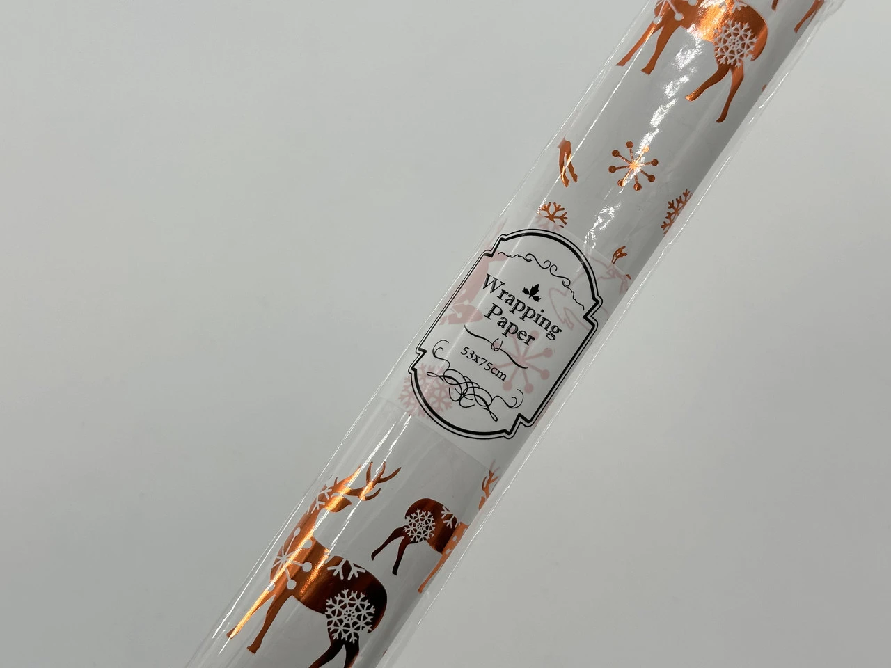 Бумага подарочная, 53х75см, С принтом «олени» - 2