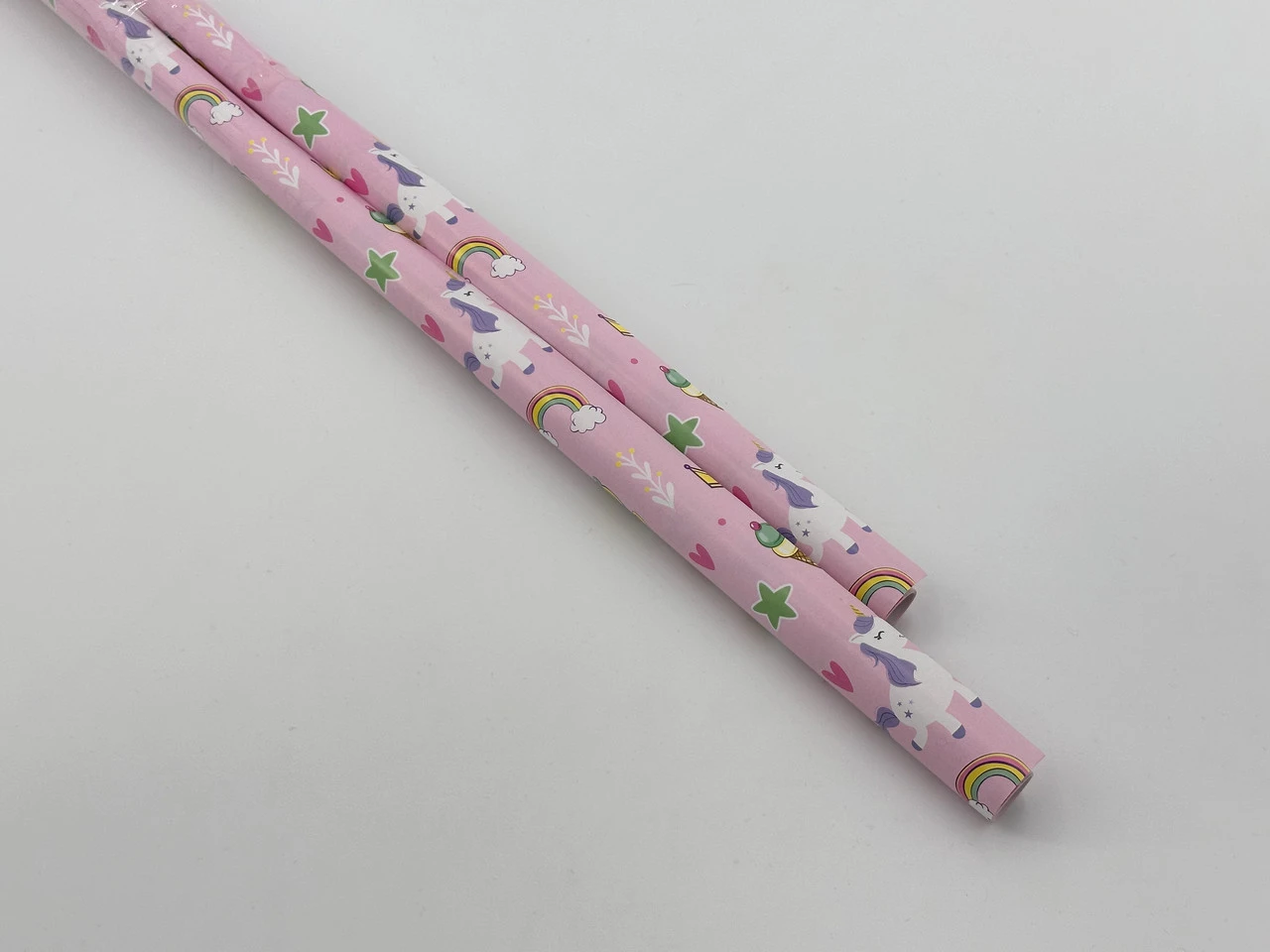 Бумага подарочная, 70х100см, Цвет «розовый», с принтом единорога, 2шт