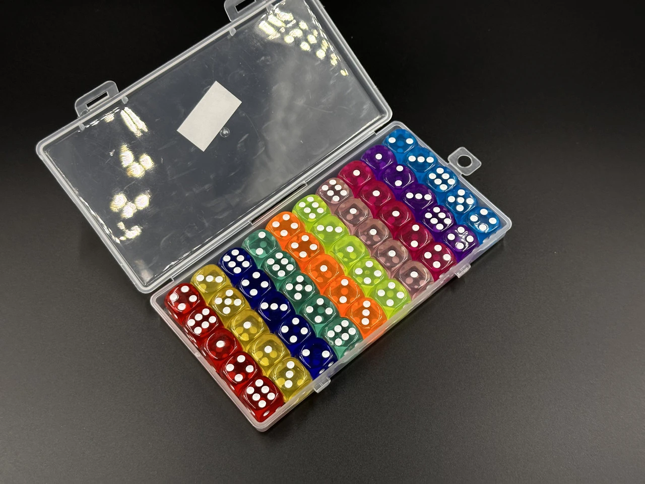 Набор игральных кубиков пластиковых, 14мм, 50шт, Цвет «разноцветный» - 2