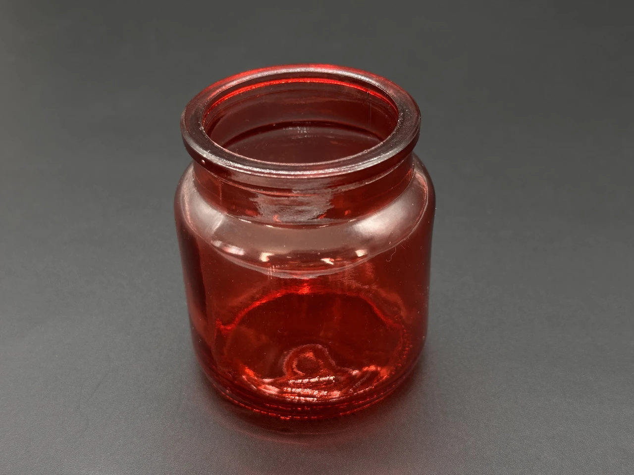 Стеклянная банка для свечей, 65х55мм, Цвет «красный», 90мл