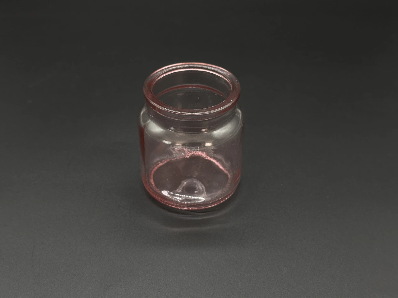 Скляна банка для свічок, 65х55мм, Колір "рожевий", 90мл