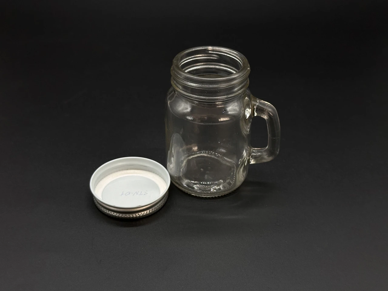 Скляна банка для свічок з металевою кришкою, 85х50мм, Колір "прозорий" - 2