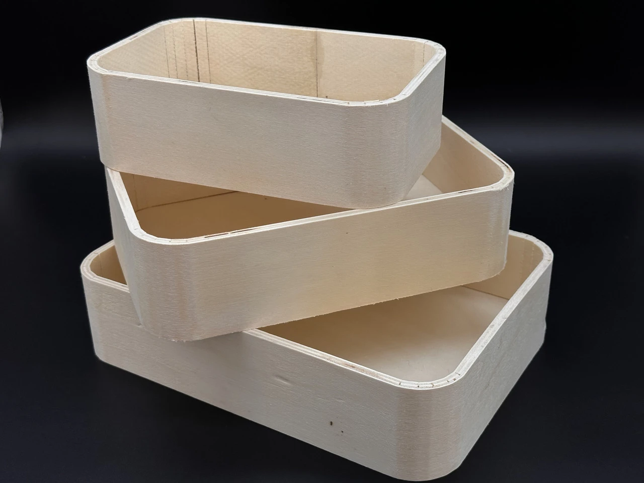 Ящик декоративний дерев'яний, 25,5х18,5х6см, 3шт, Колір "білий"