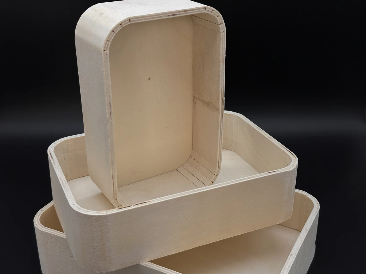 Ящик декоративний дерев'яний, 25,5х18,5х6см, 3шт, Колір "білий" - 2