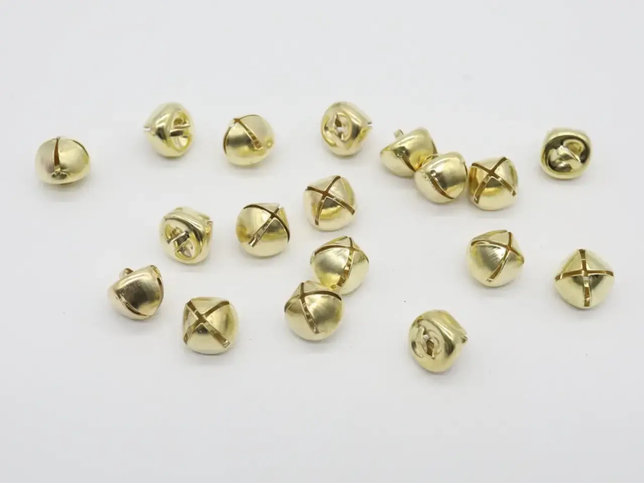 Дзвіночки-брязкальця металеві декоративні, 12мм, Колір "золотистий"