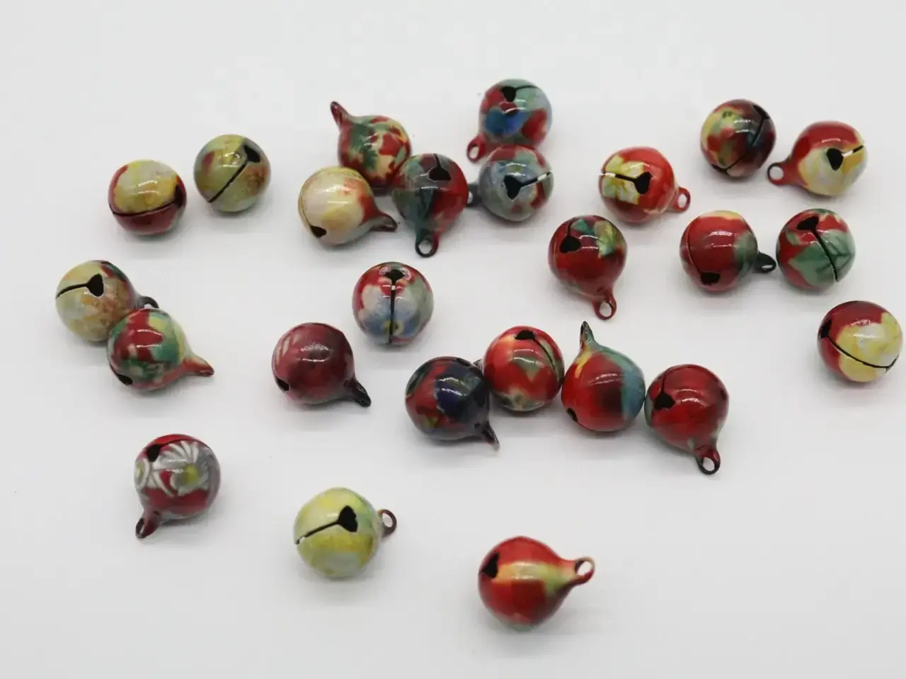 Дзвіночки-брязкальця металеві декоративні, 12мм, Колір "різнокольоровий"