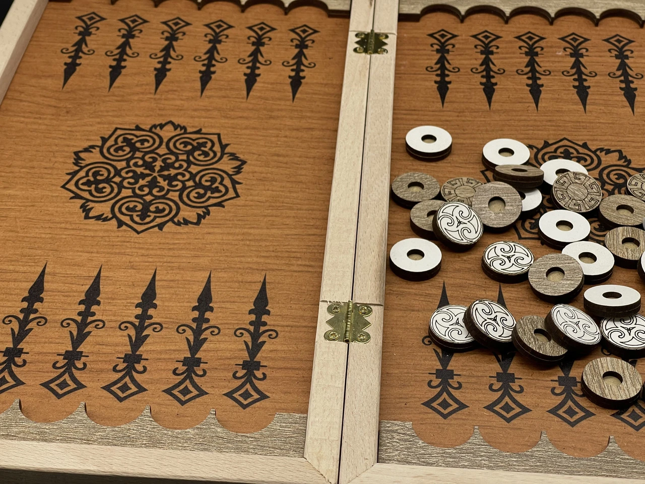 Нарди настільна гра, 21,5х42см, Колір "дерево" - 2