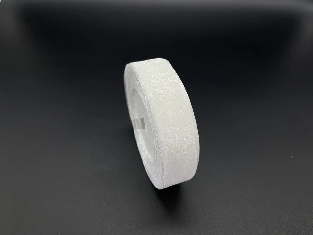 Стрічка з органзи декоративна, 26мм, 20м/рул, Колір "білий" - 2