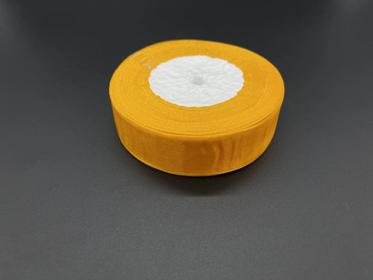 Стрічка з органзи декоративна, 26мм, 20м/рул, Колір "помаранчевий"