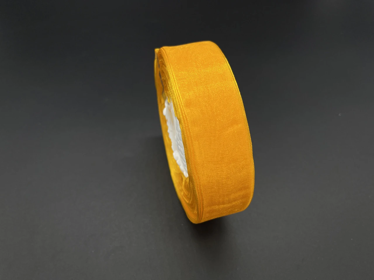 Стрічка з органзи декоративна, 26мм, 20м/рул, Колір "помаранчевий" - 2