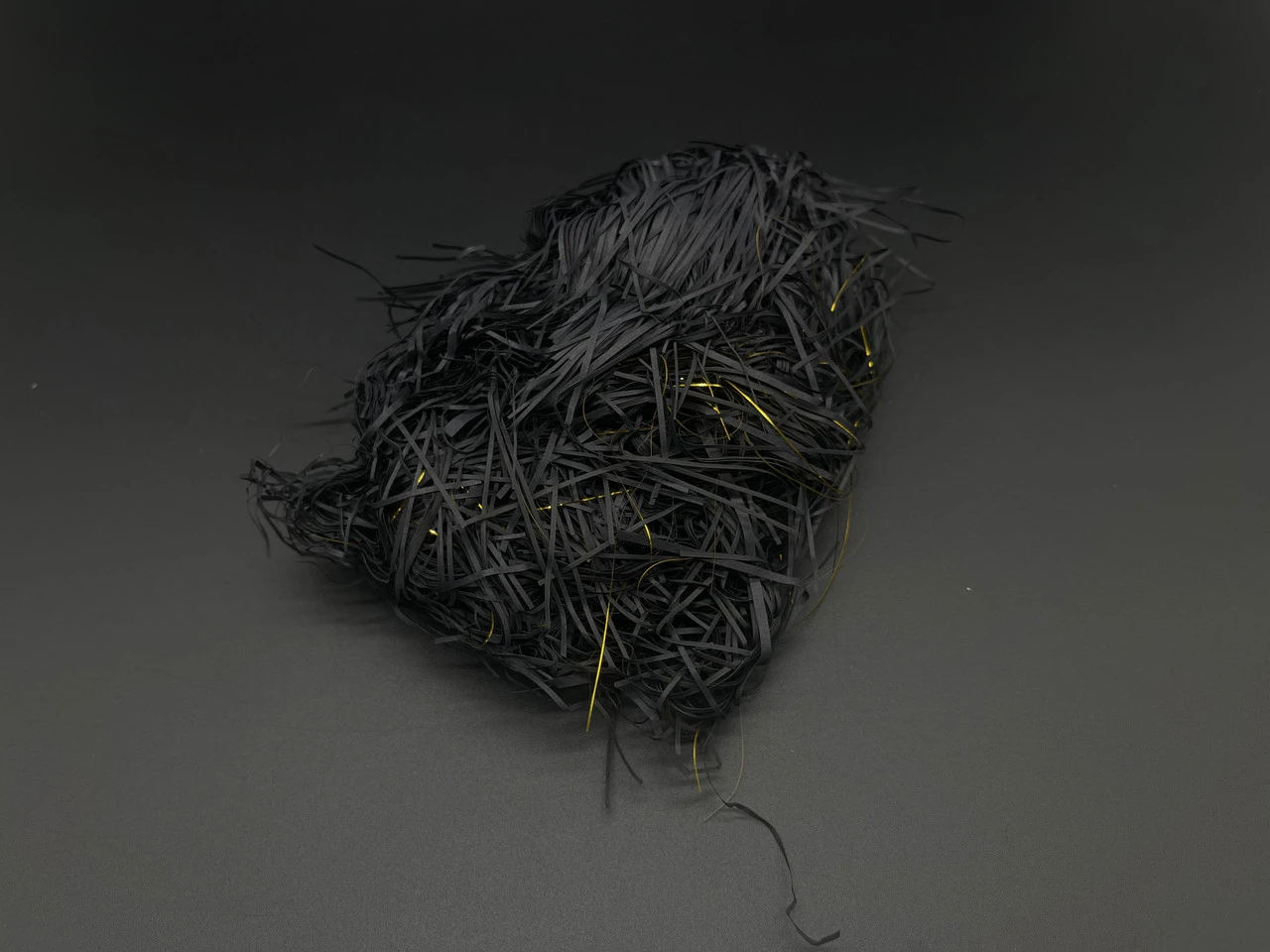 Наповнювач декоративний, Паперова стружка, Колір "чорний", 30грам