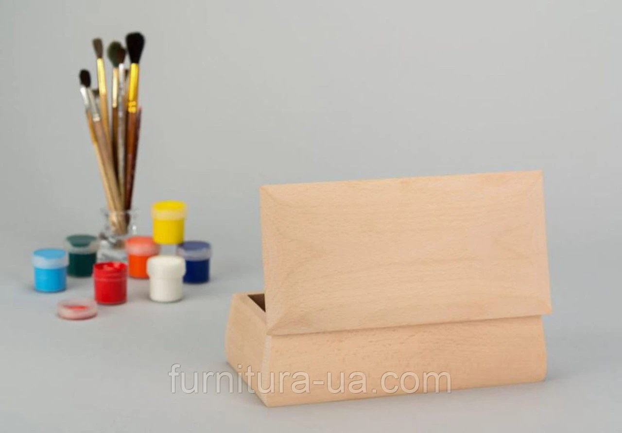 Скринька декоративна з дерева, під декупаж, 21х11х7см, Колір "білий" - 2