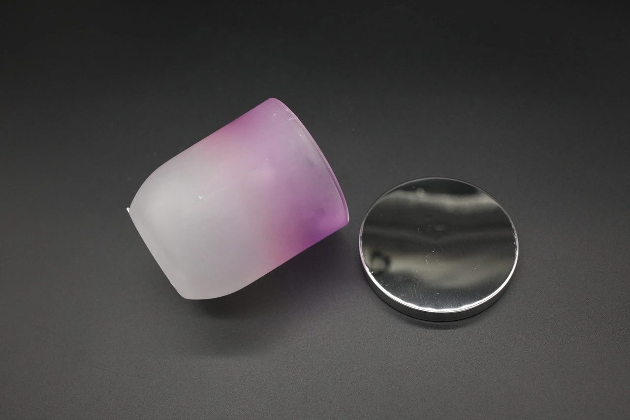 Стеклянная банка для свечей с металлической крышкой, 82х71мм, Цвет «розовый», 150мл - 2