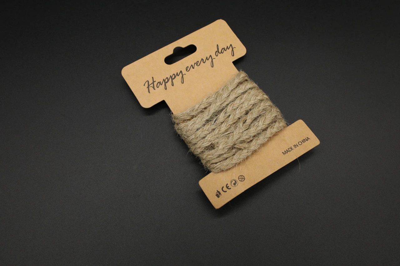 Мішковина декоративна, 6мм, 2м, Колір "коричневий"