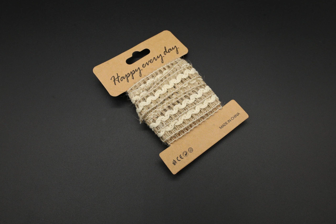 Мішковина декоративна, 15мм, 1м, Колір "коричневий"