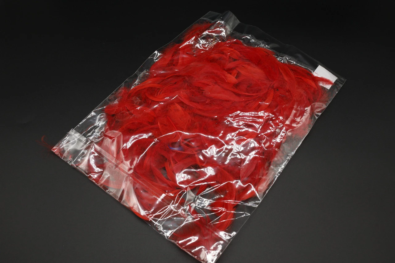 Наповнювач декоративний, Пір'я, Колір "червоний", 10грам - 2