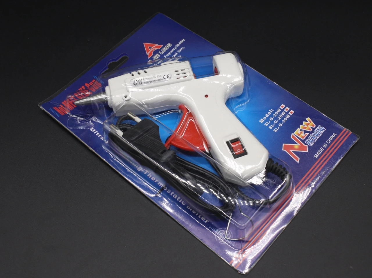 Клеевой термопистолет, 7мм, Цвет «голубой»