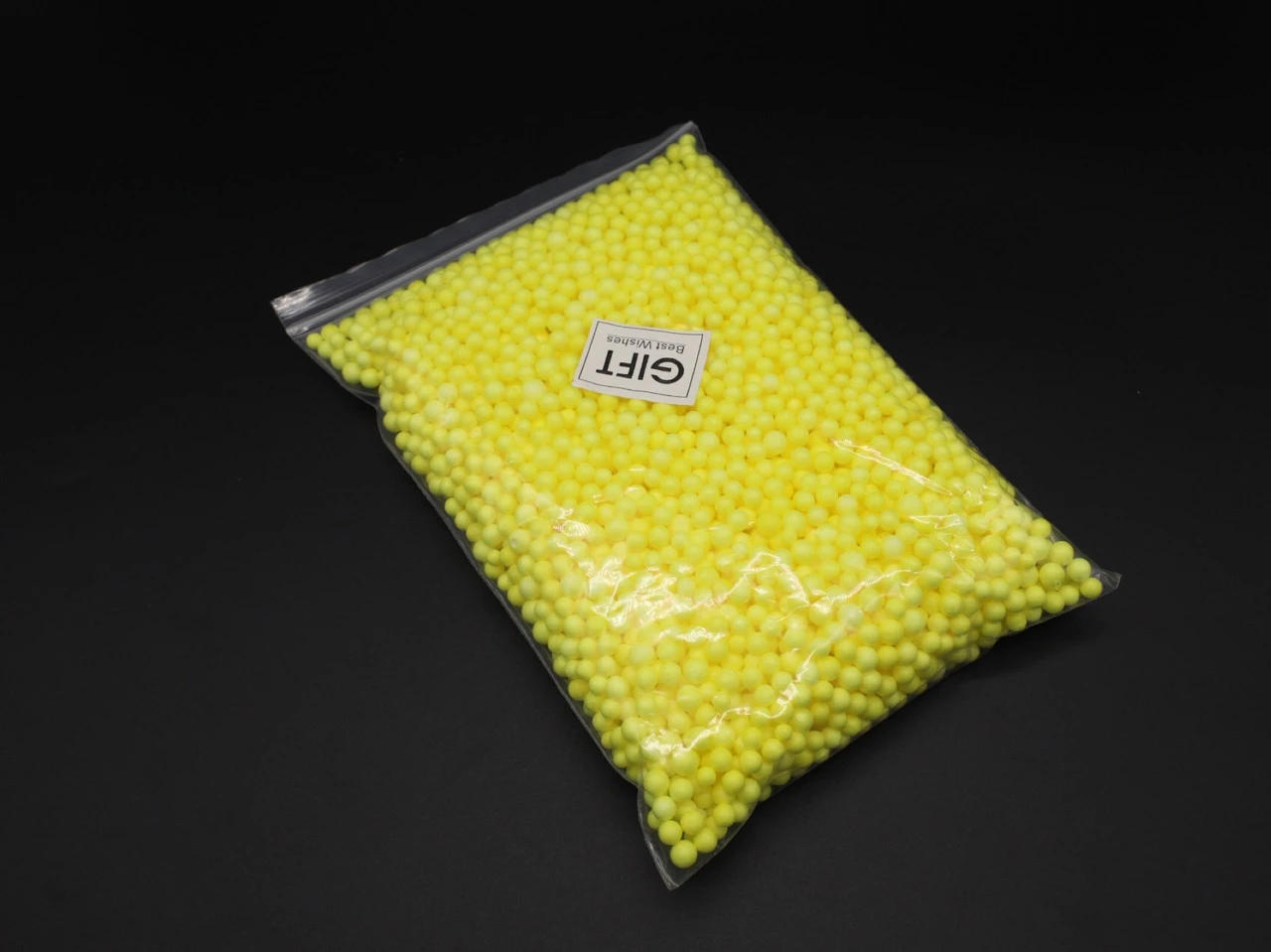 Наповнювач декоративний, Пінопластові кульки, Колір "жовтий", 20грам - 2