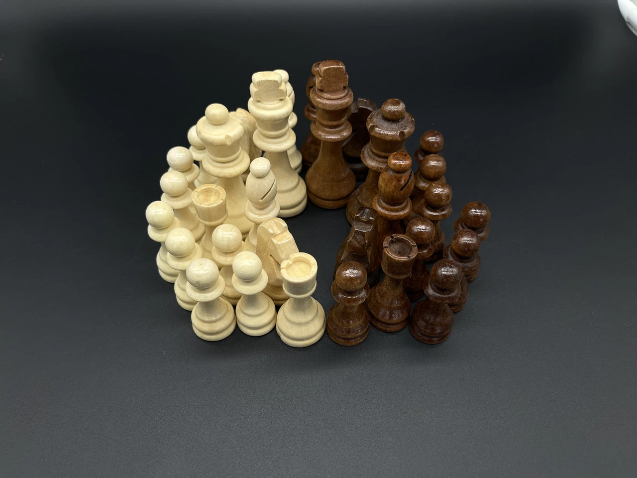 Комплект дерев'яних шахових фігур, 32шт, Колір "дерево" - 2