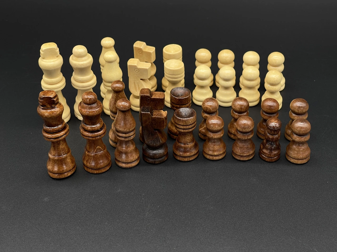 Комплект дерев'яних шахових фігур, 32шт, Колір "дерево"