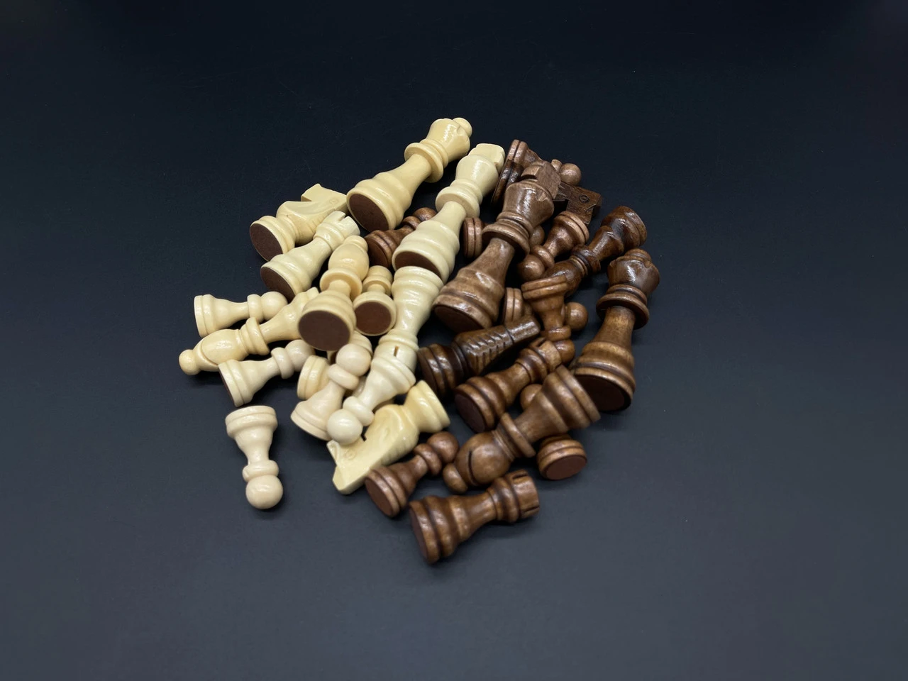 Комплект дерев'яних шахових фігур, 32шт, Колір "дерево" - 2