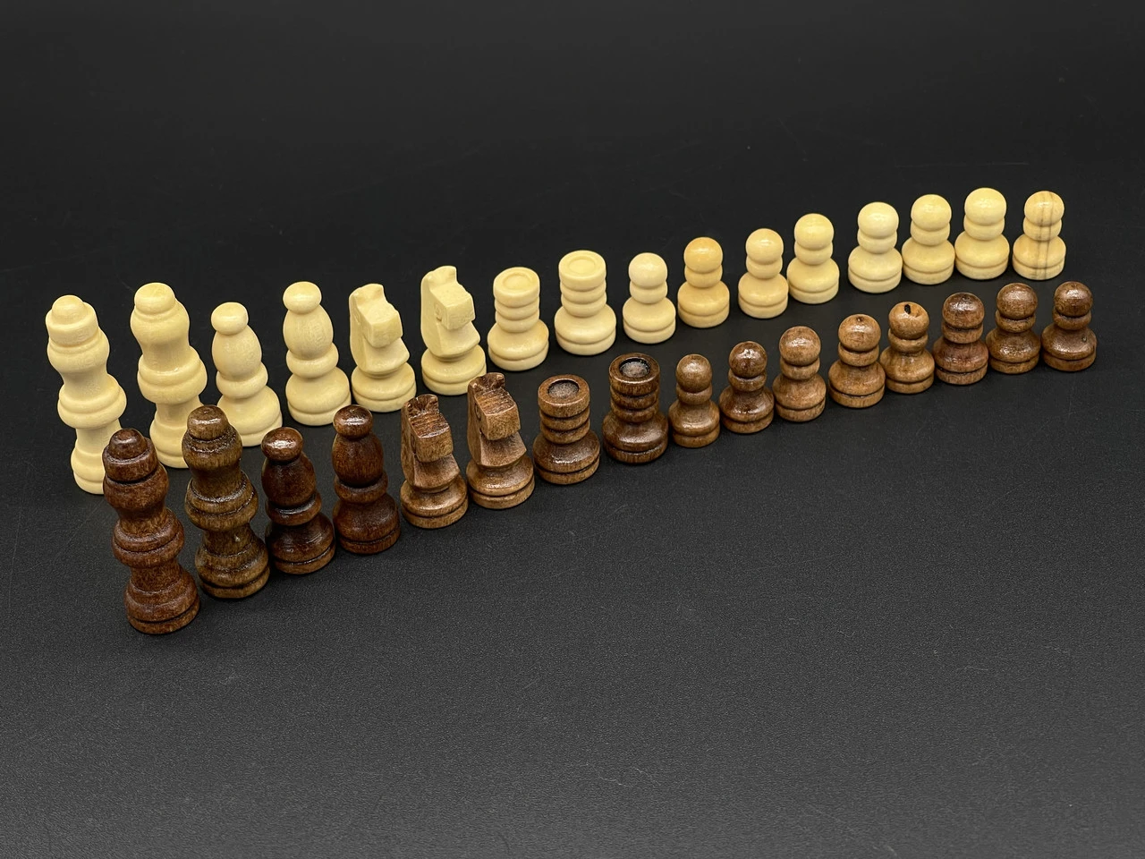 Комплект дерев'яних шахових фігур, 32шт, Колір "дерево"