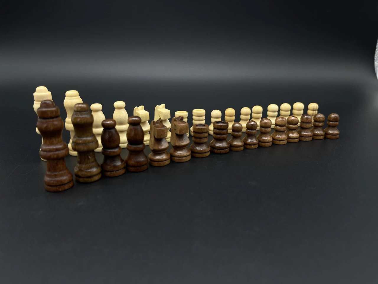 Комплект дерев'яних шахових фігур, 32шт, Колір "дерево" - 2