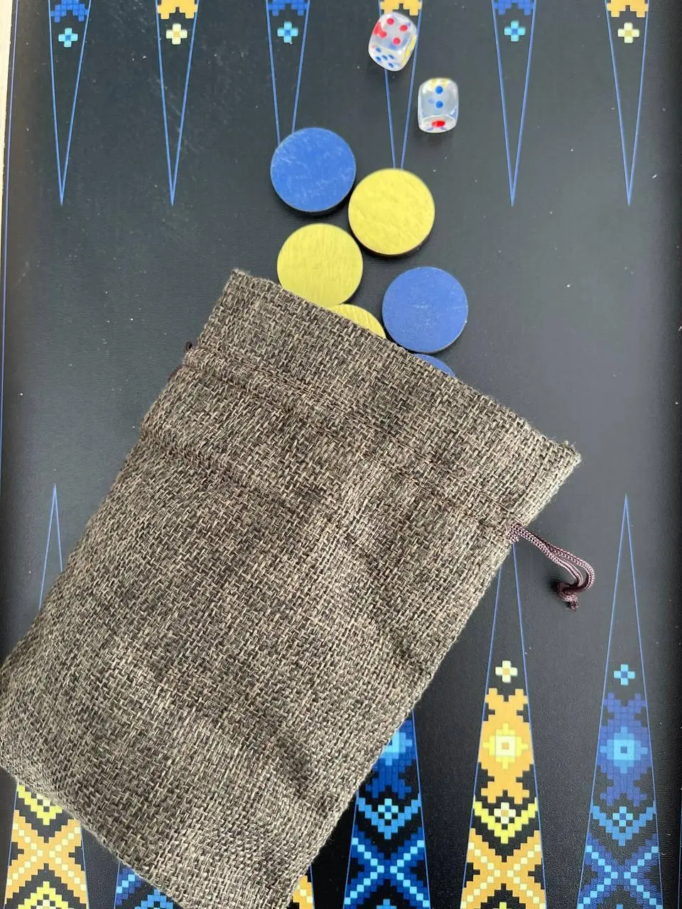 Нарди настільна гра, "Герб" 25х48см, Колір "чорний" - 2