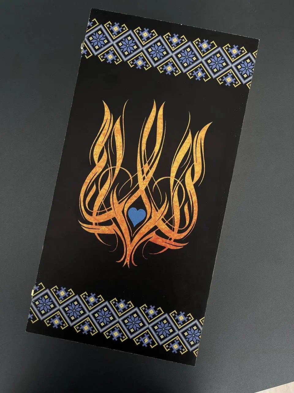 Нарди настільна гра, "Герб" 25х48см, Колір "чорний"