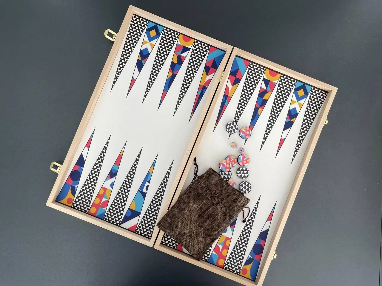 Нарди настільна гра, 25х48см, Колір "різнокольоровий"