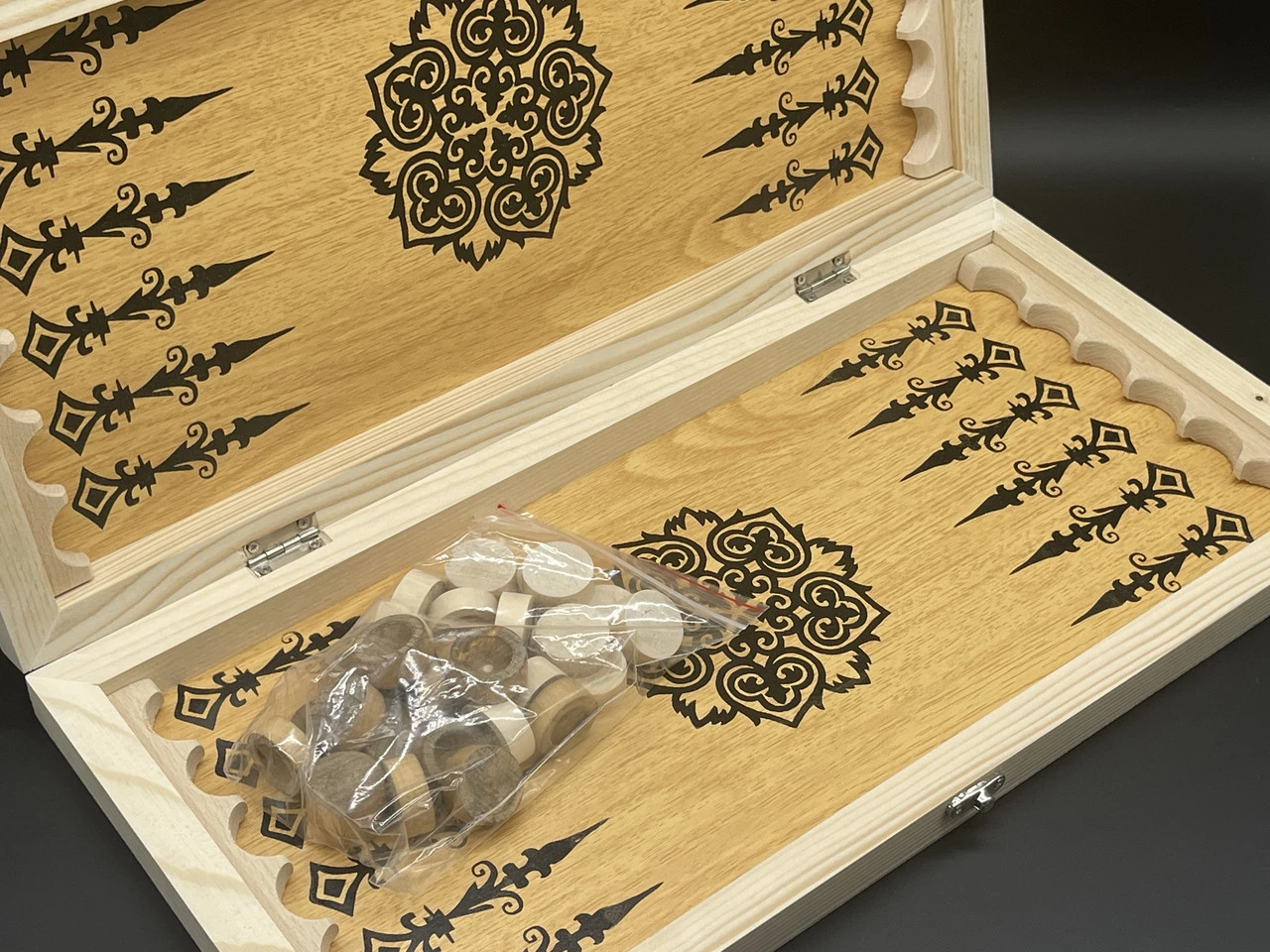 Набір Нарди і Шашки настільна гра 24х49см, Колір "дерево" - 2