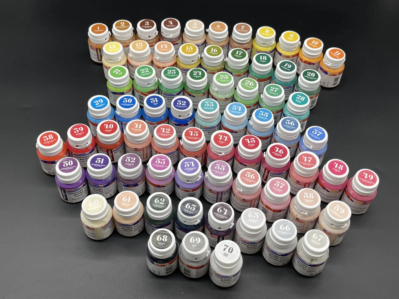 Акрилова фарба глянцева, вологостійка, 20мл, Колір "сливовий" - 2