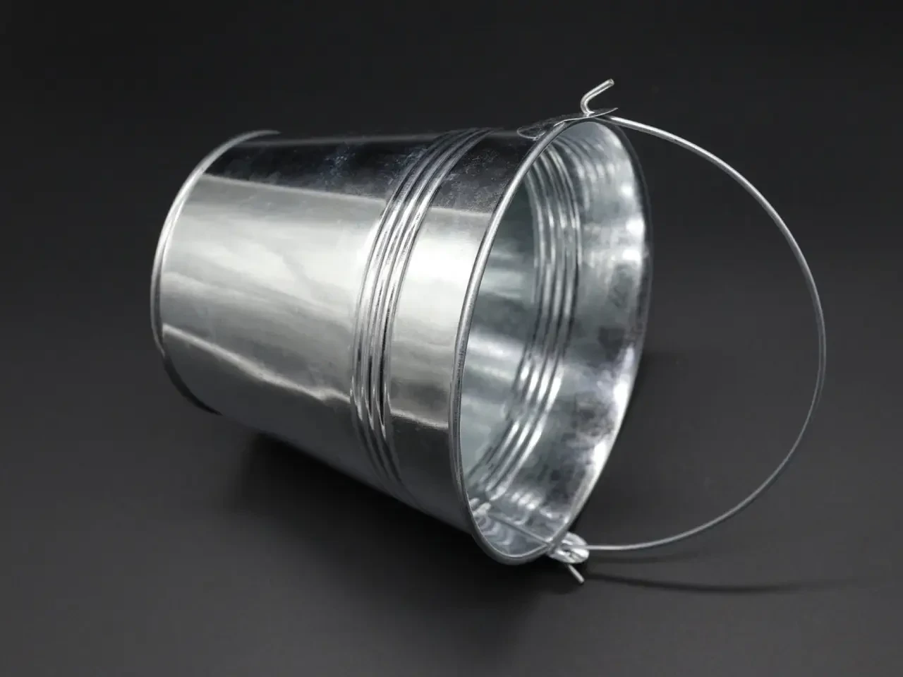 Ведерко декоративное металлическое, 11см, Цвет «серебристый»