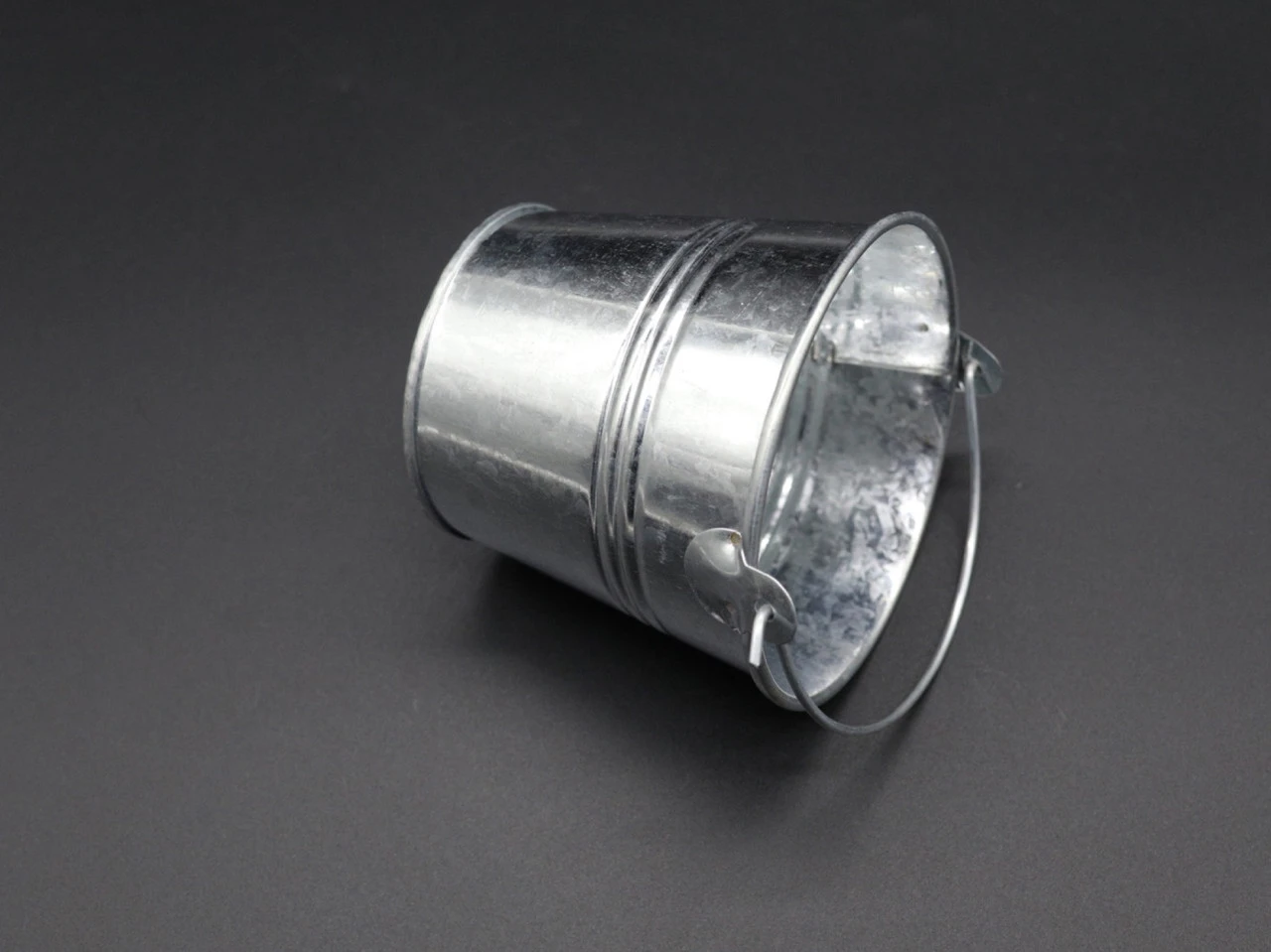 Ведерко декоративное металлическое, 8х7см, Цвет «цинк» - 2