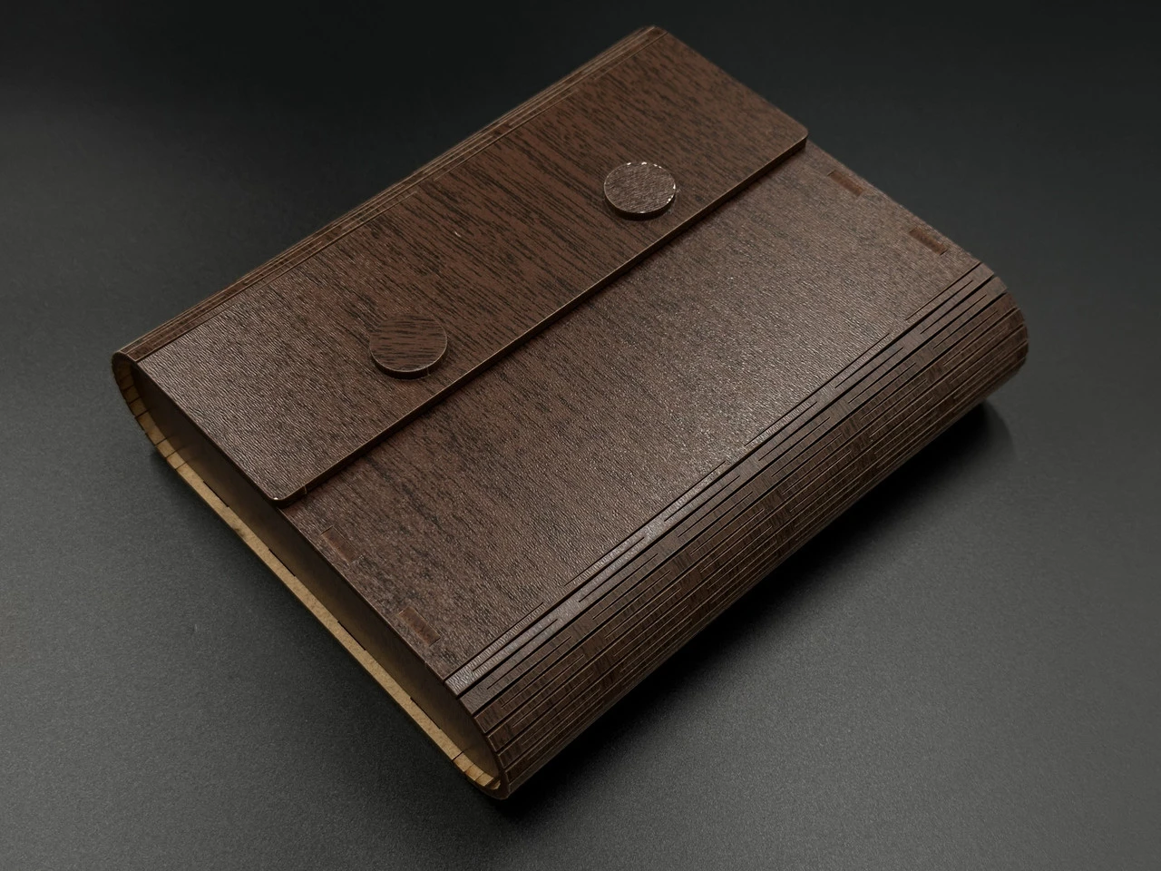 Скринька декоративна з фанери на магнітах, 17х14х4см, Колір "коричневий"