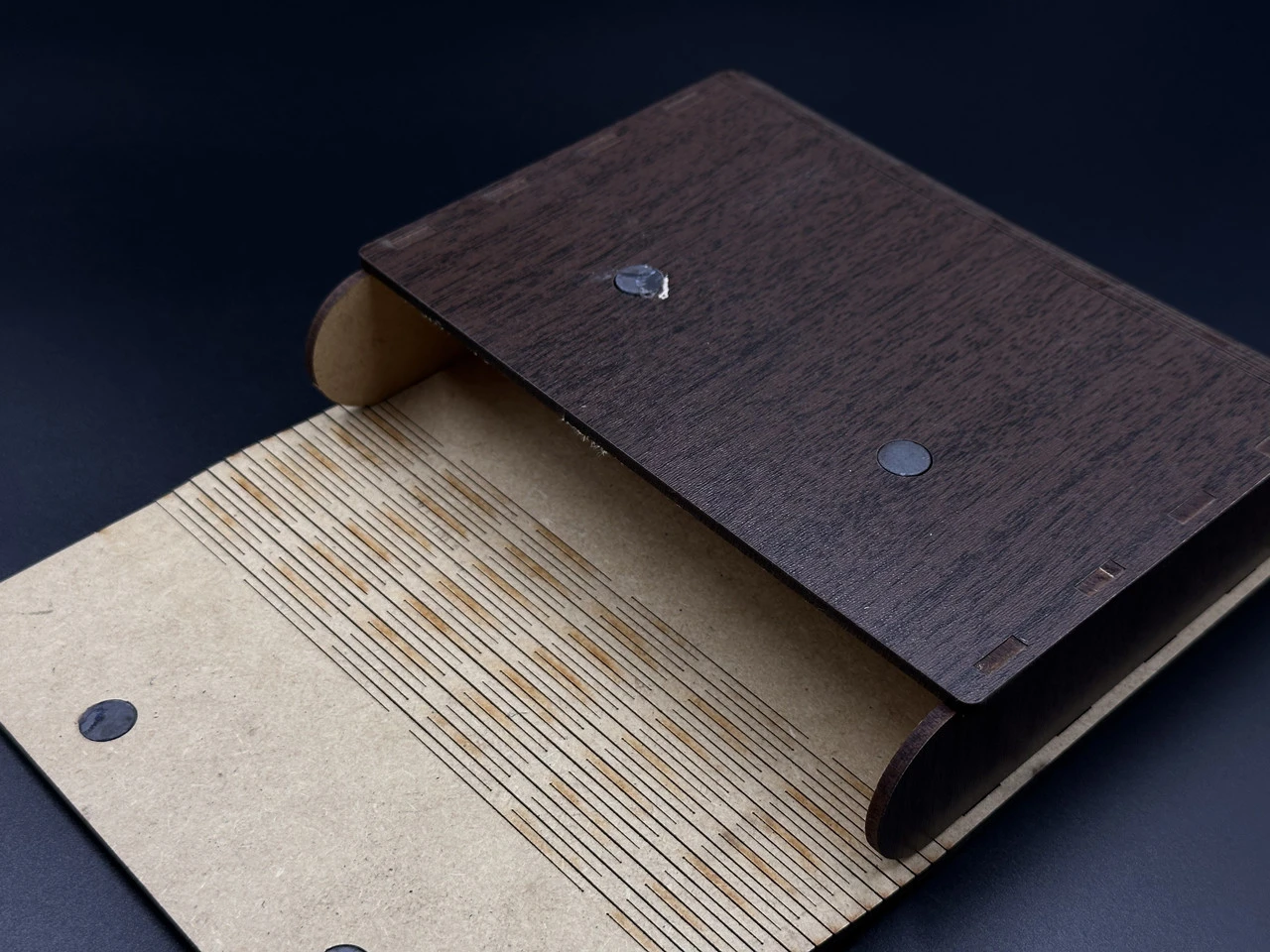 Скринька декоративна з фанери на магнітах, 17х14х4см, Колір "коричневий" - 2