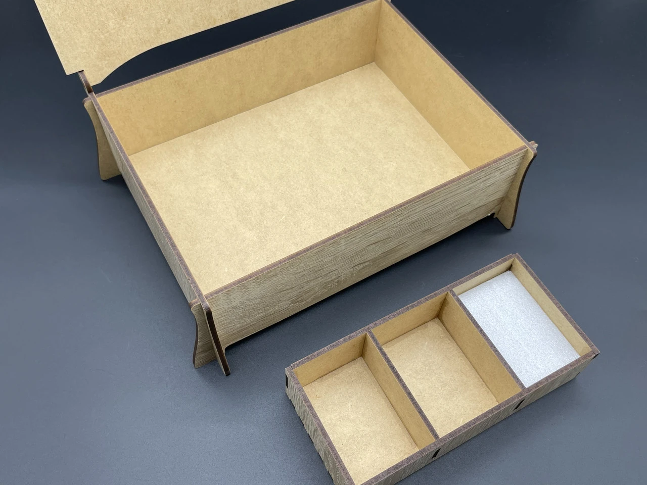 Скринька декоративна органайзер з дерева, під декупаж, 22х18х7см, Колір "дерево" - 2