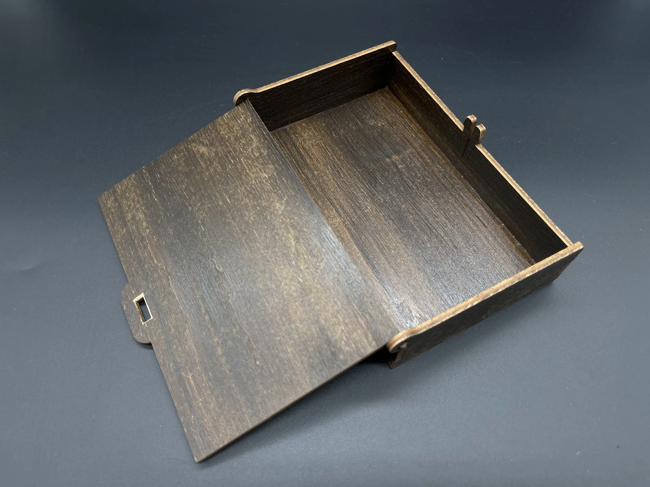 Купюрниця з фанери у формі скрині, 18х11х4см, Колір "коричневий" - 2