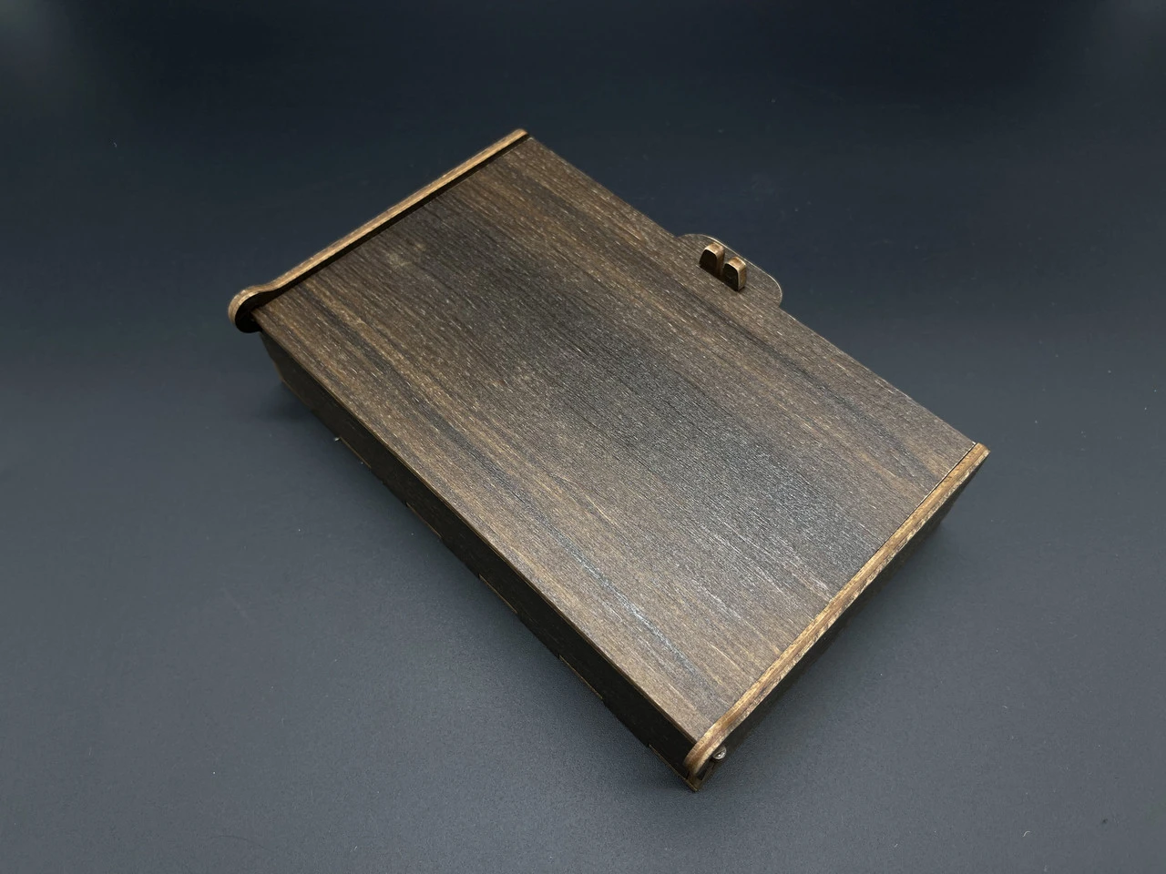 Купюрниця з фанери у формі скрині, 18х11х4см, Колір "коричневий"