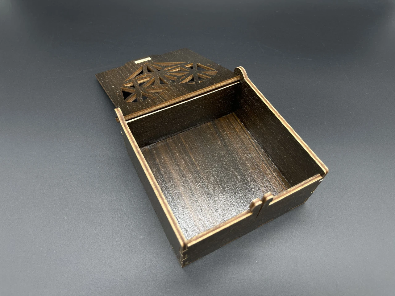 Купюрниця з фанери у формі скрині, 11х11х5см, Колір "коричневий" - 2