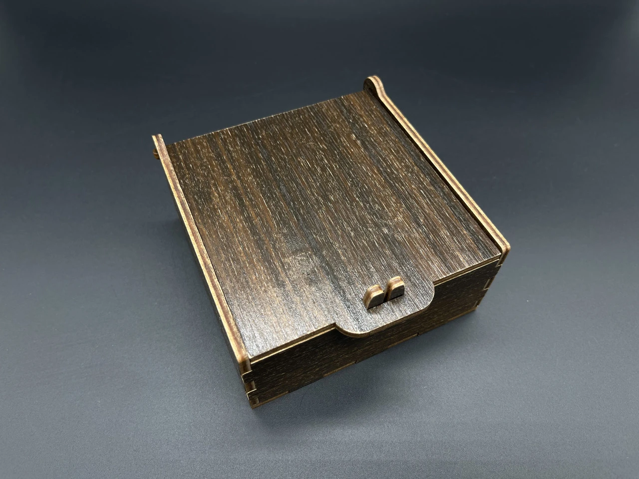 Купюрниця з фанери у формі скрині, 11х11х5см, Колір "коричневий"