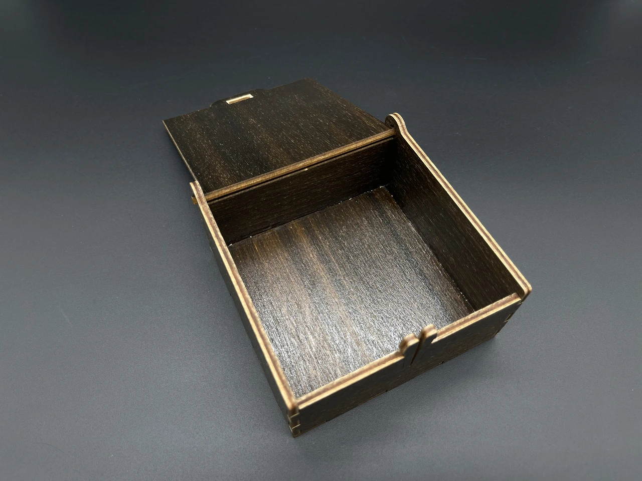 Купюрниця з фанери у формі скрині, 11х11х5см, Колір "коричневий" - 2