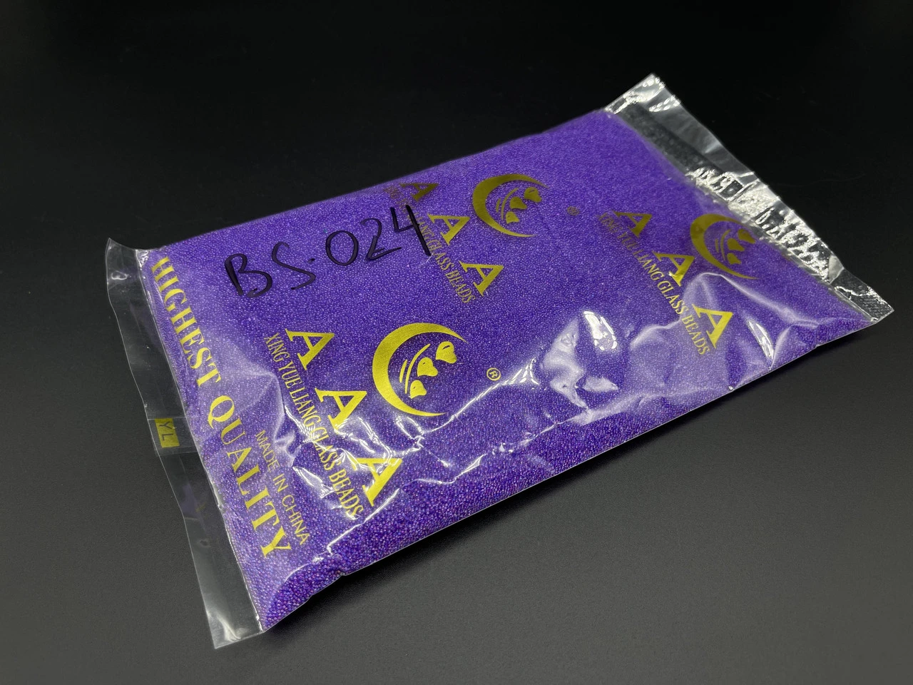 Мікробісер без отвору, Круглий, 0,6-0,8мм, 100г/уп, Колір "бузковий"