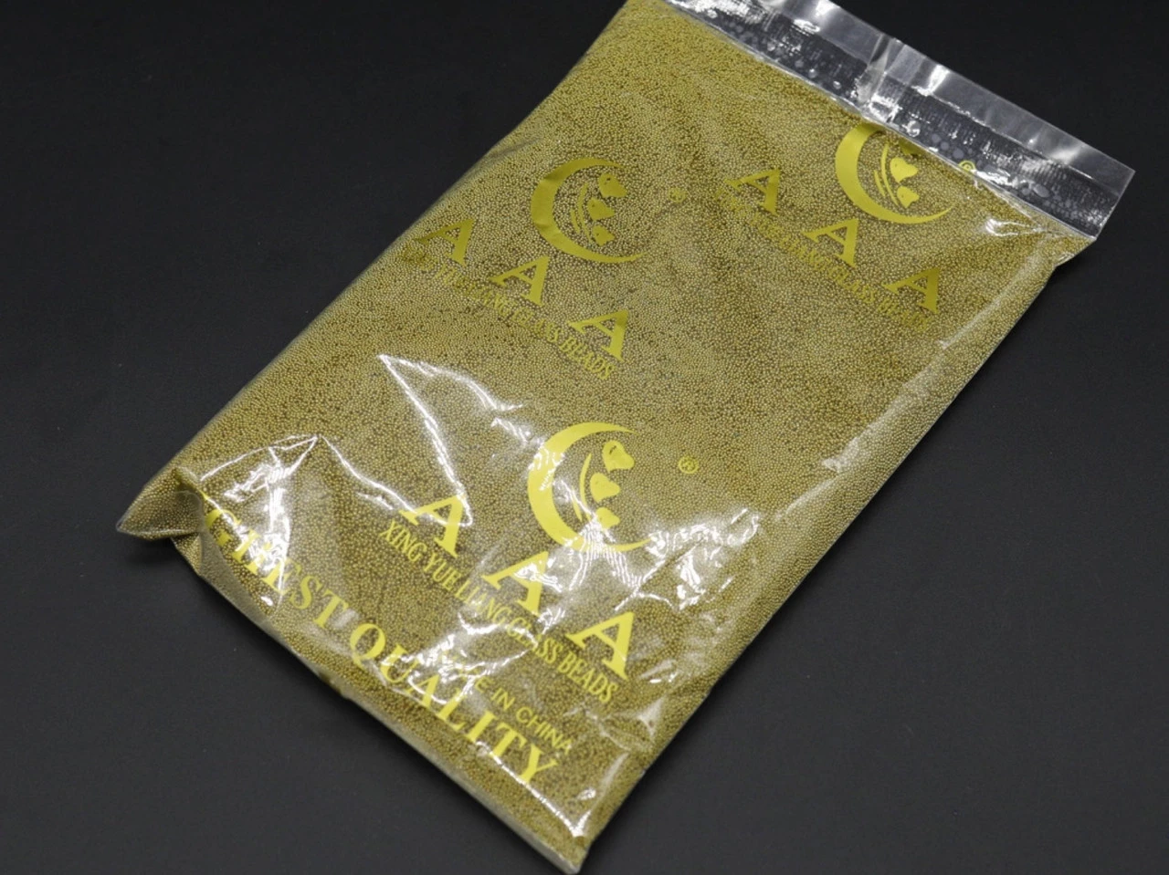 Мікробісер без отвору, Круглий, 0,6-0,8мм, 100г/уп, Колір "жовтий" - 2