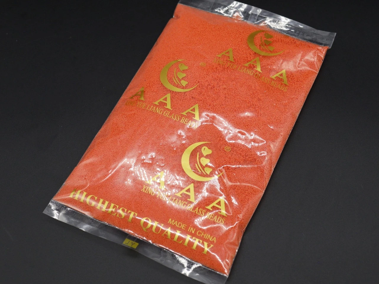 Мікробісер без отвору, Круглий, 0,6-0,8мм, 100г/уп, Колір "помаранчевий" - 2