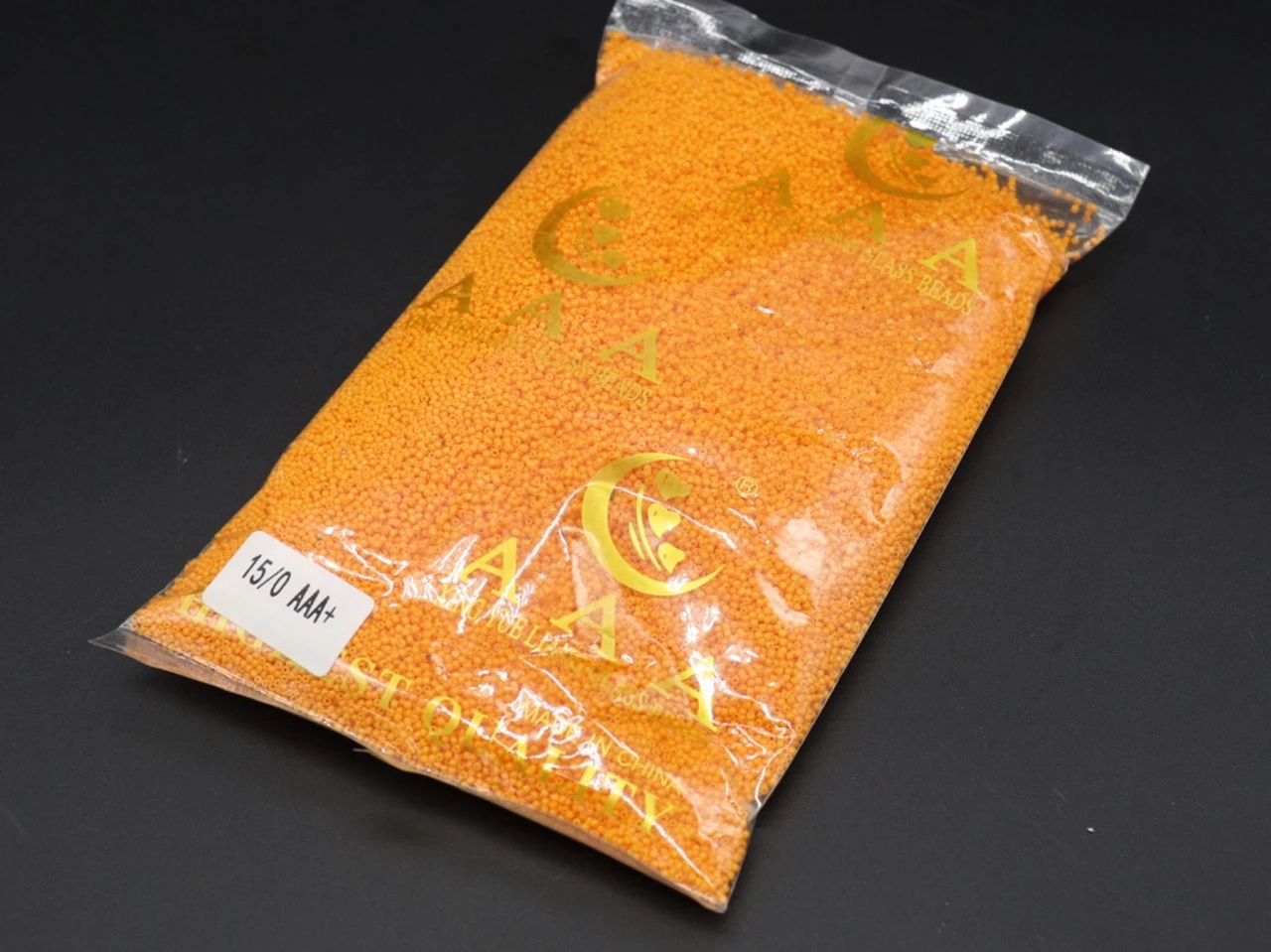 Бісер, Круглий, 1,5мм, 100г/уп, Колір "помаранчевий " - 2