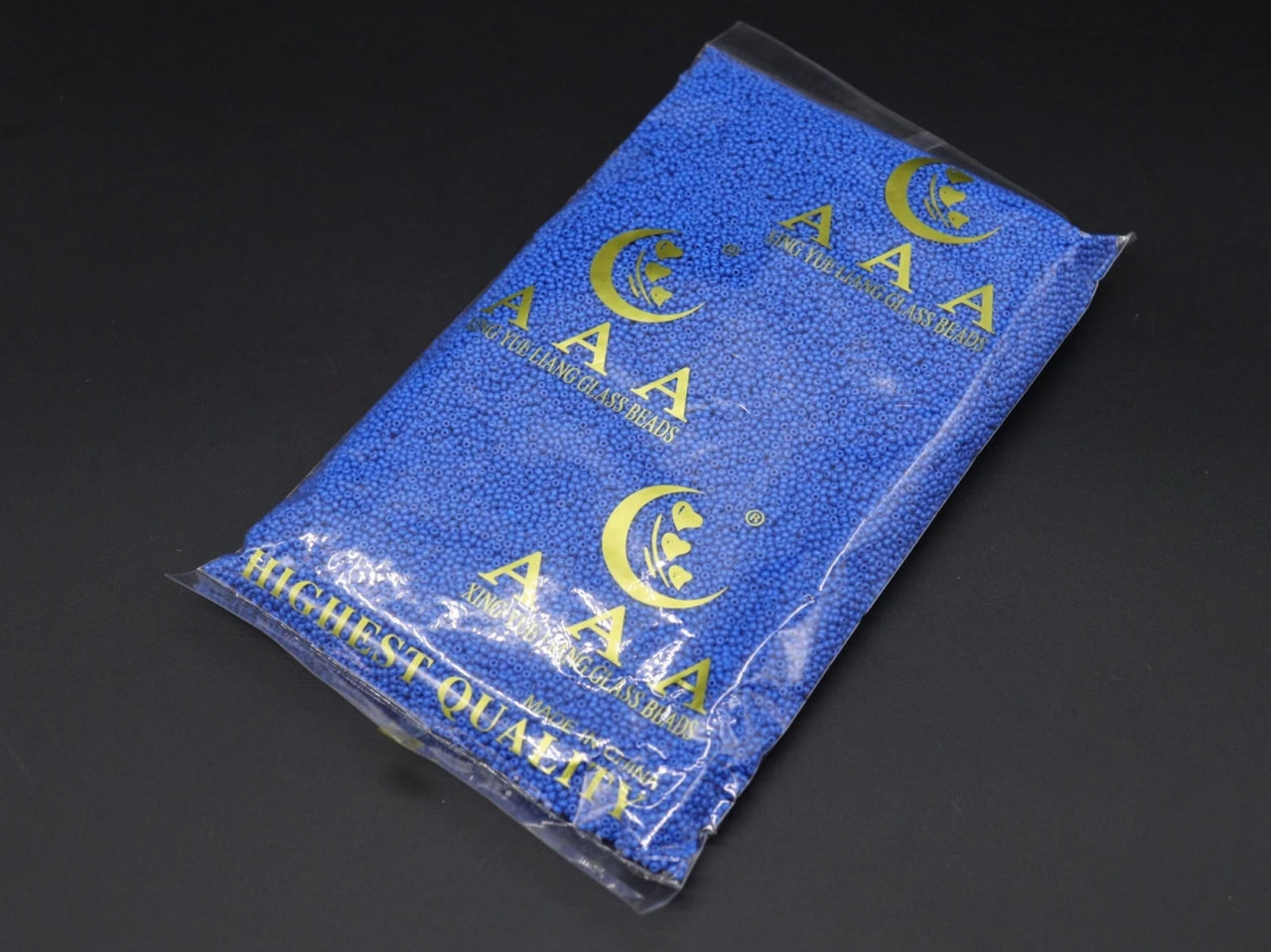 Бісер, Круглий, 1,9мм, 100г/уп, Колір "синій" - 2