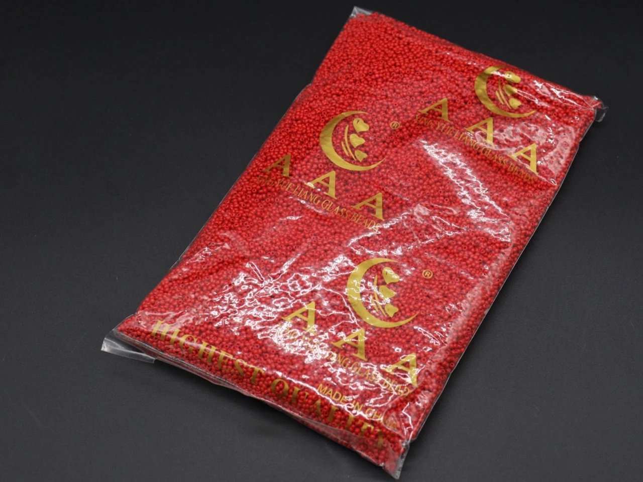 Бісер, Круглий, 1,9мм, 100г/уп, Колір "червоний" - 2