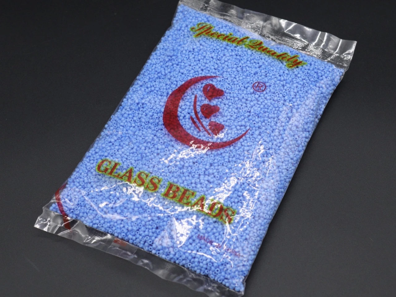 Бісер, Круглий, 2,3мм, 100г/уп, Колір "блакитний" - 2