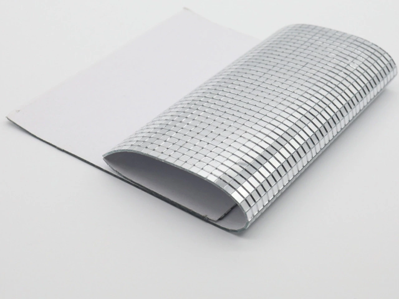 Стразовое полотно на липучке, 30х30см, Цвет «серебро»